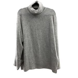 Vince Camuto Gray Chunky Turtleneck Pullover Cuffed Long Sleeve Sweater Top